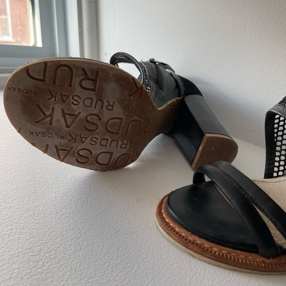 RUDSAK black high heels, leather sole, size 38 ( like a 8).  Strong & gorgeous! - Picture 6 of 13